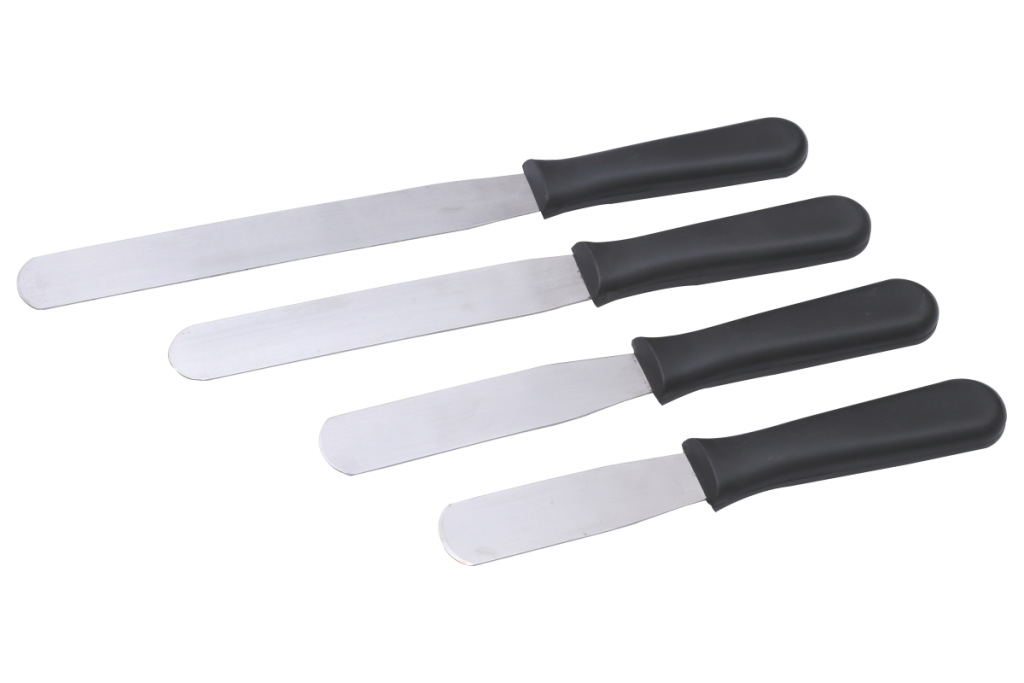 SLIMLINE SPATULAS W/PLASTIC HANDLE STAINLESS STEEL – King Metal Works